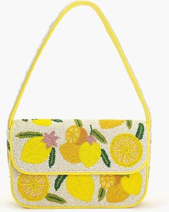 America & Beyond Womens Make Lemonade Shoulder Bag In Bright And Butter Yellow