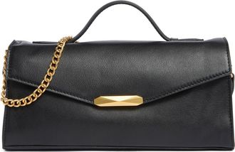 Vince Camuto Stehf Top Handle Leather Bag in Black Smooth at Nordstrom Rack