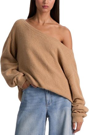 Alice & Olivia Alice + Olivia Marg Slouchy Wool-Blend Pullover