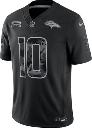 Nike Bo Nix Denver Broncos Salute to Service Nike Mens Dri-FIT NFL Limited Jersey in Black | SSLM00AF3A-FL2