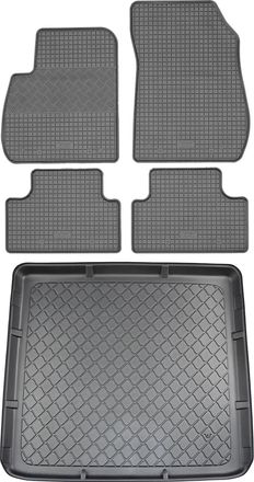 OEM Juego De Alfombrillas De Goma Para Coche Y Maletero Para Opel Zafira C Tourer Van (5 Puertas) De Enero De 2012 A Julio De 2019