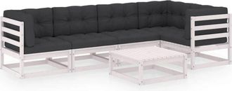 vidaXL Muebles De Jard&iacute;n 6 Piezas Con Cojines De Madera De Pino Maciza Vidaxl