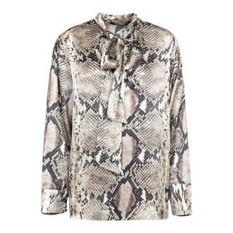 Roberto Cavalli Dames, Blouses & Shirts, Beige, Maat: M Zijde