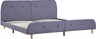 vidaXL Vidaxl - Bed Frame without Mattress Light Grey Fabric 150x200 cm King Size