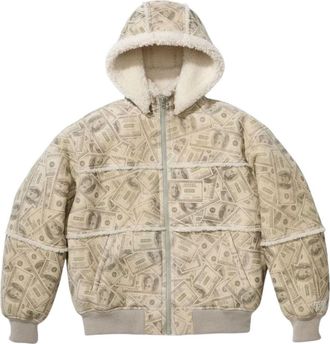SUPREME x MM6 Maison Margiela Hooded Shearling Bomber Jacket White SUP-SS26-107-WHT