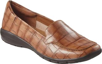 Easy Spirit Womens Slip On Loafer In Caramel Crocodile