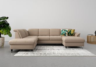 Sit&more Wohnlandschaft »Maggiore U-Form« wahlweise mit Kopfteilverstellung, Bettfunktion und Stauraum