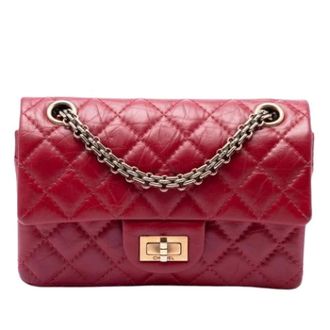 Chanel Pre-owned Vintage Quilted Crossbody - Dames - Pre-owned - Rood - Maat: ONE Size Leer