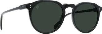 Raen Optics Unisex Remmy Polarized Round Sunglasses In Crysal Black Green