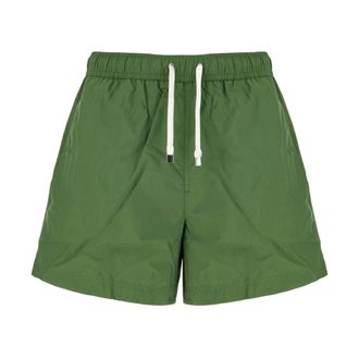 Ermenegildo Zegna Badmode, Heren, Groen, M, Nylon, Bhel 00Ahb 11A3 V06 Zwembroek met trekkoord