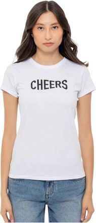 A|X Armani Exchange T-shirt met ronde hals - Dames - T-shirts - Wit - XL - Katoen - Tops