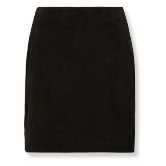 Rotate Suede Mini Rok - Dames - Korte rokken - Bruin - S - Leer - Rokken