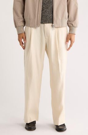 Nn.07 Kay Relaxed Fit Twill Trousers in Ivory at Nordstrom, Size 32 X 32