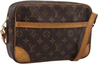 Louis Vuitton Pre-owned Monogram Canvas Shoulder Bag - Dames - Vintage Schoudertas - Bruin - ONE Size - Leer - Vintage