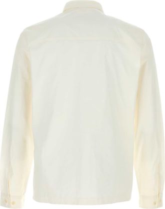 C.P. Company Mens Ivory Poplin Shirt Gauzewhite Exterior: Cotton Camicie