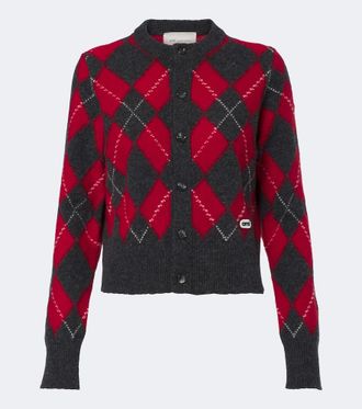 Ami Argyle virgin wool cardigan