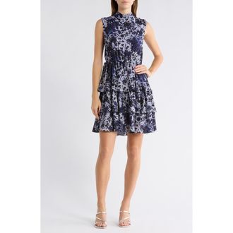 Derek Lam Ida Floral Shift Dress in Denim Blue Multi at Nordstrom Rack, Size 00