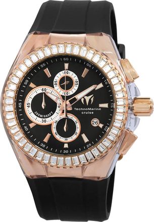 Technomarine Cruise Chronograph Quartz Crystal Black Dial Mens Watch TM-121162