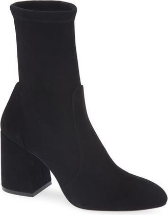 Stuart Weitzman Essentialist Stretch Bootie in Black Suede at Nordstrom, Size 5.5