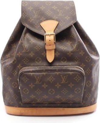 Louis Vuitton Pre-owned Backpacks, female, Brown, Size: ONE SIZE Pre-owned Vintage Canvas Backpack