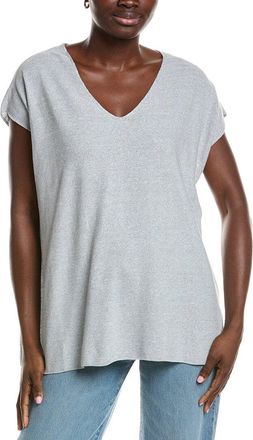 Eileen Fisher V Neck Linen-Blend Tunic