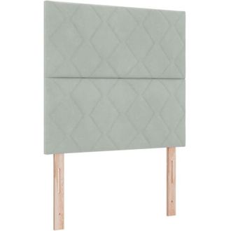 vidaXL Cama Tipo Box Spring Gris Claro 100 X 200 Cm Terciopelo Vidaxl