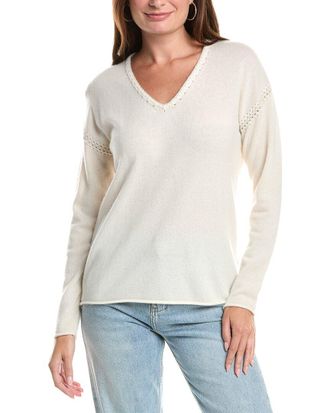 Johnny Was The Whipstitch V-Neck Cashmere Pullover