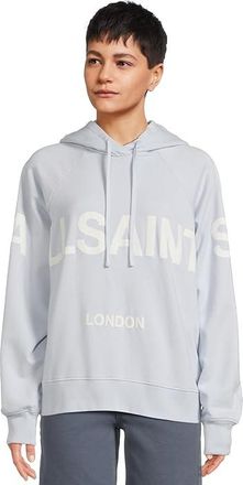 AllSaints Talon Biggy Hoody Womens Sweatshirt Barely Blue : XS, Cotton