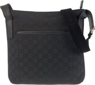 Gucci Pre-owned Cross Body Bags, female, Black, Size: ONE SIZE Pre-owned Canvas crossbody-bags