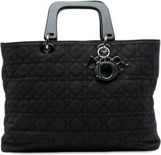 Dior Pre-owned Handbags, female, Black, Size: ONE SIZE Pre-owned Denim Handbag