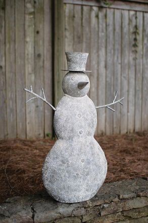 Kalalou Rustic Metal Snowman