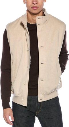 Brunello Cucinelli Mens Almond Button Front Jacket, Size 48