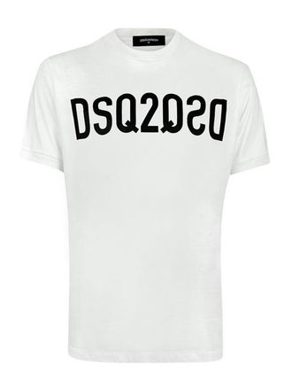 Dsquared2 Mens Mirror Cool T-Shirt - White Cotton - Size Small