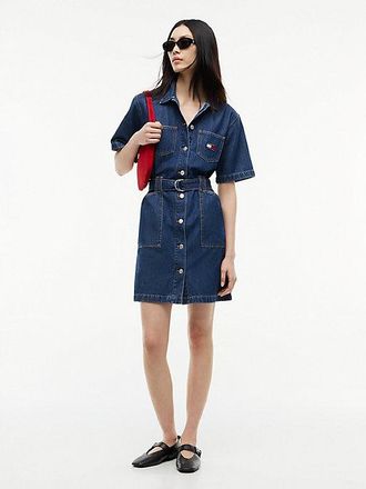 Tommy Hilfiger Vestido camisero vaquero de manga corta