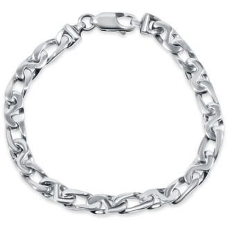 Pompeii3 Mens Mariner & Curb Link 14k Gold (31gram) or Platinum (51gram) 7mm Bracelet 8.5