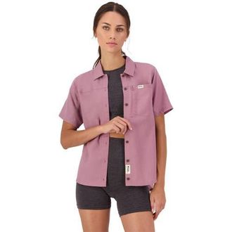 Mons Royale At Merino Short-Sleeve Shirt - Womens in Sierra Pink at Nordstrom, Size X-Large
