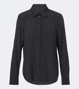 Nili Lotan Gana polka-dot silk shirt