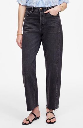 Madewell Pieced Barrel Leg Jeans in Lockside Wash at Nordstrom, Size 33