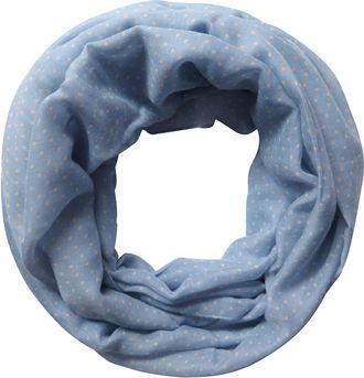 Lina & Lily Polka Dot Print Womens Infinity Scarf Snood Lightweight (Light Blue)