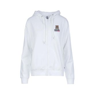 Moschino Katoenen hoodie - Dames - Sweatshirts & Hoodies - Wit - Maat: L Katoen