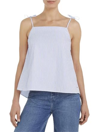 Tommy Hilfiger Canotta a righe in cotone biologico - Bianco