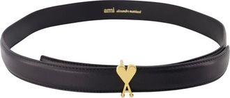 Ami De Coeur Buckle 25mm Belt - unisex - Ami Paris - Belts - Black - 85 CM - Accessories