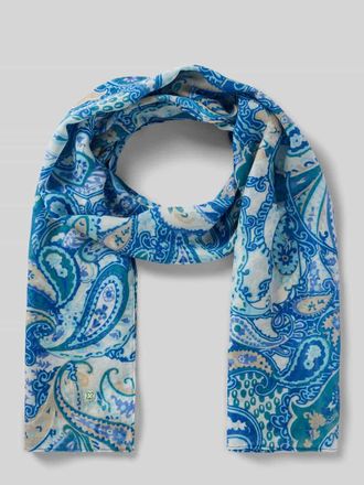 Codello Schal mit Label-Detail in Blau, Gr&ouml;&szlig;e 1