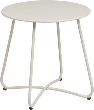 Konte Design Mesa de centro redonda de acero beige