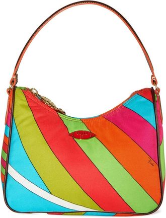 Pucci Yummy logo-plaque shoulder bag - women - Leather/Nylon/Brass - One Size - Pink