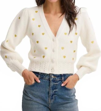 Allison New York Hearts Piper Cardigan In Ivory
