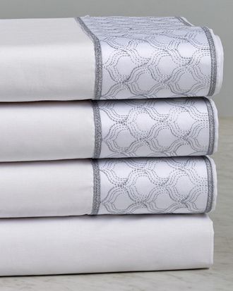 Maurizio Italy Taj Mahal Embroidered Sheet Set