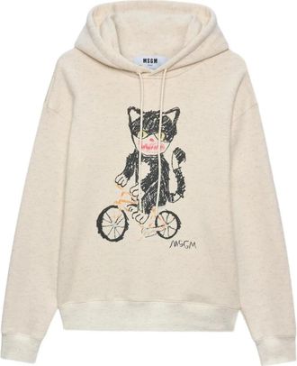 Msgm Sweatshirt - Heren - Hoodies - Beige - L - Hoodies & sweatvesten