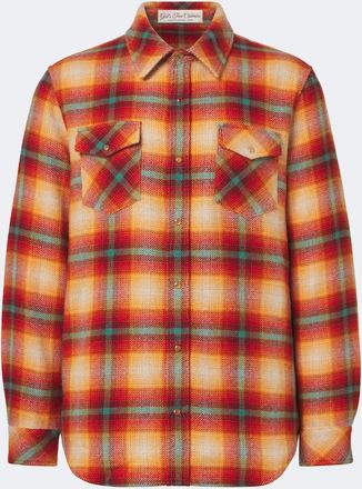 God's True Cashmere Camisa Shadow de cachemir a cuadros con cornalinas