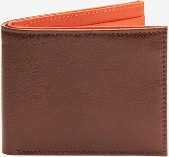 Tusk Leonardo Billfold in Chocolate /Orange at Nordstrom